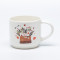 Vintage Couple Illustration Ceramic Mug 365ml, Stackable Romantic Series
