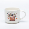 Vintage Couple Illustration Ceramic Mug 365ml, Stackable Romantic Series