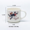 Vintage Couple Illustration Ceramic Mug 365ml, Stackable Romantic Series