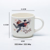 Vintage Couple Illustration Ceramic Mug 365ml, Stackable Romantic Series