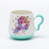 Pastel Bunny Ceramic Mug 420ml, Wavy Handle Sweet Illustration Series
