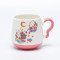 Pastel Bunny Ceramic Mug 420ml, Wavy Handle Sweet Illustration Series
