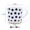 Black and White Geometric Ceramic Mug 460ml, Minimalist 4-Pattern Collection