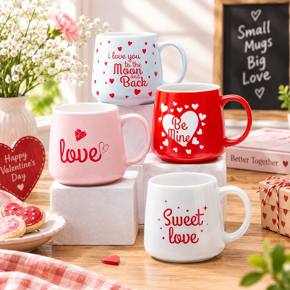 Taza de Cerámica con Mensajes de Amor 396ml