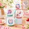 Pastel Bunny Ceramic Mug 420ml, Wavy Handle Sweet Illustration Series