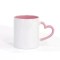 Heart Handle Sublimation Mug 340g, Two-Tone Coated Blank, 7 Colors