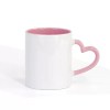 Heart Handle Sublimation Mug 340g, Two-Tone Coated Blank, 7 Colors