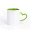 Heart Handle Sublimation Mug 340g, Two-Tone Coated Blank, 7 Colors