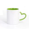 Heart Handle Sublimation Mug 340g, Two-Tone Coated Blank, 7 Colors