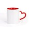 Heart Handle Sublimation Mug 340g, Two-Tone Coated Blank, 7 Colors