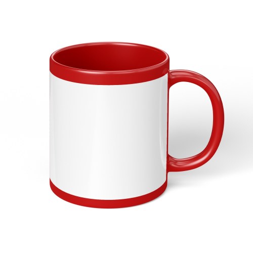 C-Handle Sublimation Mug 9.5cm, Two-Tone Coated Blank, 5 Colors