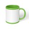 C-Handle Sublimation Mug 9.5cm, Two-Tone Coated Blank, 5 Colors