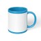 C-Handle Sublimation Mug 9.5cm, Two-Tone Coated Blank, 5 Colors