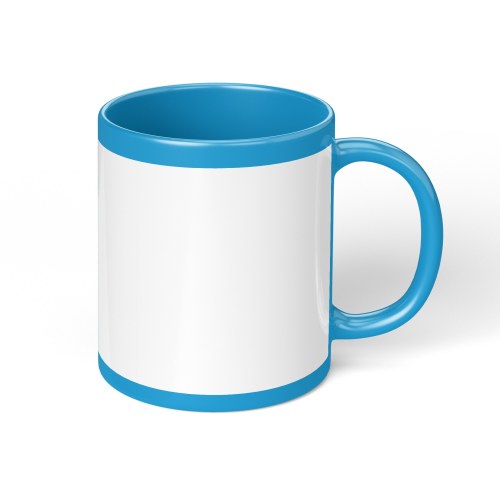 C-Handle Sublimation Mug 9.5cm, Two-Tone Coated Blank, 5 Colors