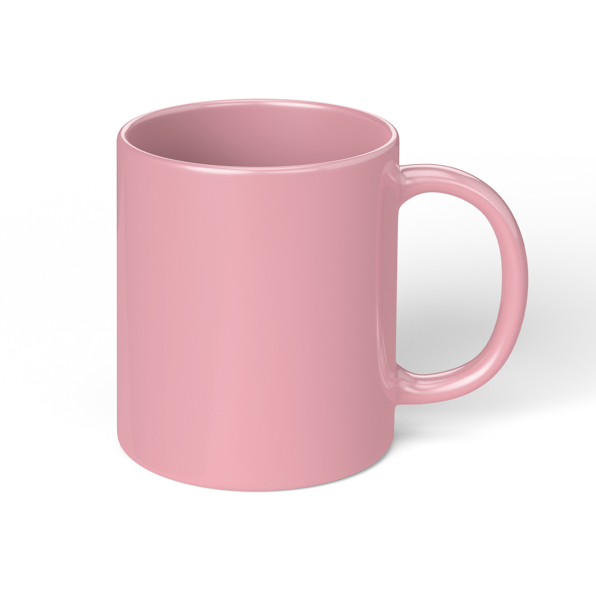 Pink sublimation coating mug front view
