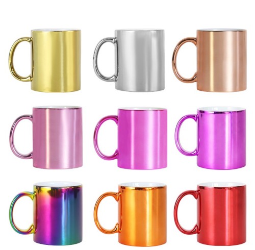 Metallic Sublimation Mug 320ml, Electroplated Finish, 7 Colors