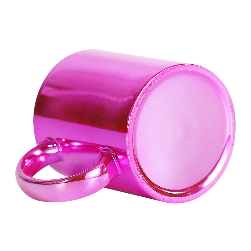 Rose red metallic sublimation mug base view