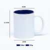 Inner Colored Sublimation Mug 11oz, 338ml Blank, 8 Colors
