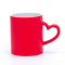Color Changing Sublimation Mug 11oz, Magic Heat Reveal, Heart Handle