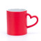 Color Changing Sublimation Mug 11oz, Magic Heat Reveal, Heart Handle