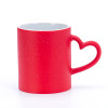 Color Changing Sublimation Mug 11oz, Magic Heat Reveal, Heart Handle