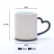 Color Changing Sublimation Mug 11oz, Magic Heat Reveal, Heart Handle