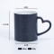 Color Changing Sublimation Mug 11oz, Magic Heat Reveal, Heart Handle