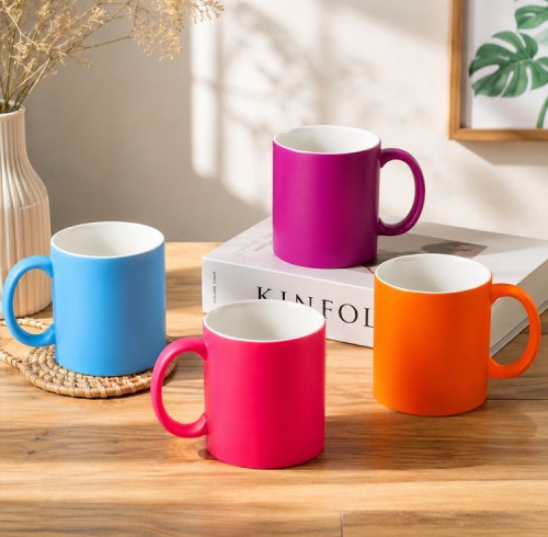 Neon Fluorescent Sublimation Mug 11oz, Blank Coated Mug for Photo Printing, 7 Colors