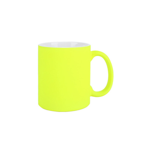Taza de Sublimaci&oacute;n Fluorescente Ne&oacute;n 11oz, Blanca Recubierta para Personalizar, 7 Colores