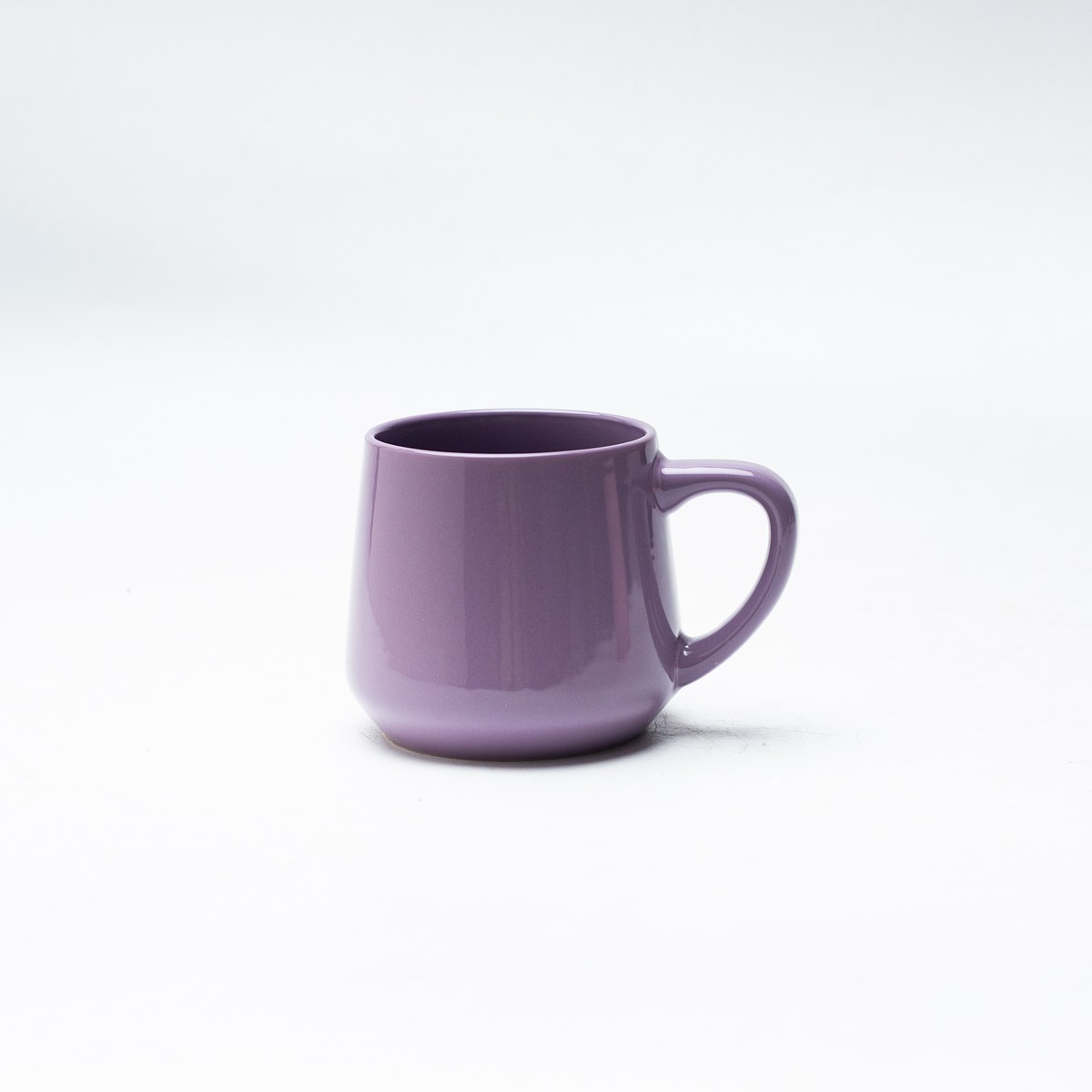 Lavender square stoneware mug front view