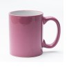 Taza de Gres Esmaltada Brillante 330-350ml, Cuerpo Cilíndrico, 7 Colores