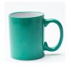 Taza de Gres Esmaltada Brillante 330-350ml, Cuerpo Cilíndrico, 7 Colores