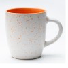 Taza de Gres con Esmalte Jaspeado 595-600ml, Interior de Color, 8 Colores