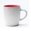 Taza de Gres con Esmalte Jaspeado 595-600ml, Interior de Color, 8 Colores
