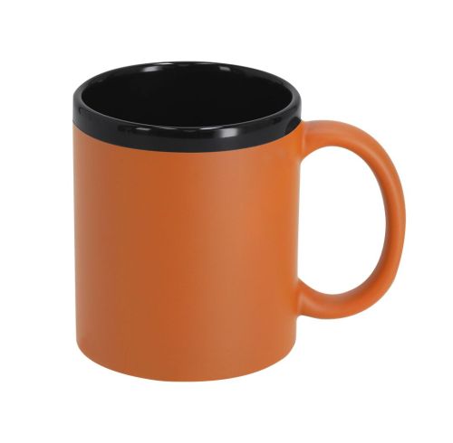Two Tone Ceramic Mug Blank 11oz, Matte Black Laser Coating, Five Colourways