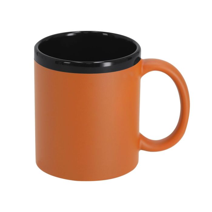Two Tone Ceramic Mug Blank 11oz, Matte Black Laser Coating, Five Colourways
