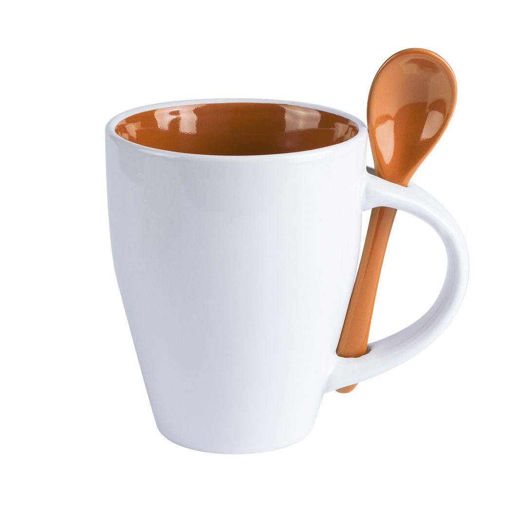 Ceramic Spoon Mug with Handle Slot — color variant