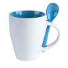 Ceramic Spoon Mug with Handle Slot, 8.5cm Rim, Glossy Glaze