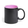 Matte Black Ceramic Mug Blank 11oz, Laser Engraving Coating, Colored Interior