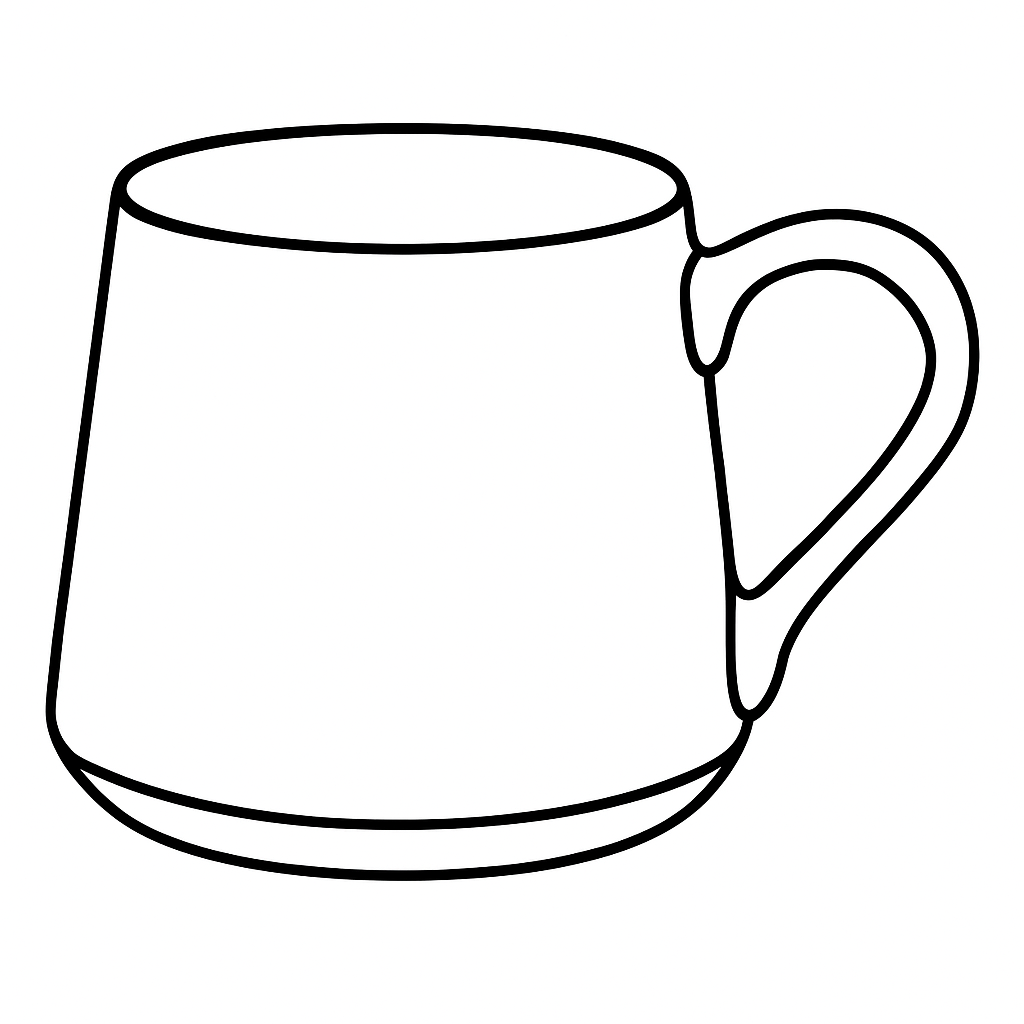 Custom Brand Logo Printed on 544ml Modern Matte Ceramic Mug via Silk Screen Printing