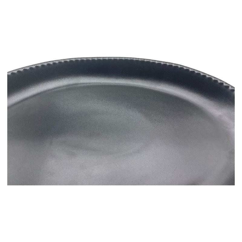 Black Ceramic Oval Serving Platter