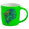 12oz Soft Touch Rubberized Ceramic Mug with Bright Animal Print Design Coffee Cup