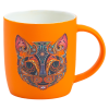 12oz Soft Touch Rubberized Ceramic Mug with Bright Animal Print Design Coffee Cup