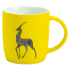 12oz Soft Touch Rubberized Ceramic Mug with Bright Animal Print Design Coffee Cup