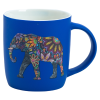 12oz Soft Touch Rubberized Ceramic Mug with Bright Animal Print Design Coffee Cup