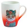 2-Tone 350ml Rubber Coated Ceramic Coffee Cup with Gradient Finish & Custom Low-Temp Decals for Gifting