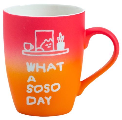 350ml Laser Engraved 2-Tone Ceramic Mug - Matte Rubber Coated with Quote