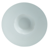 Modern White Ceramic Pasta Plate | Wide Rim Porcelain Deep Dish for Fine Dining