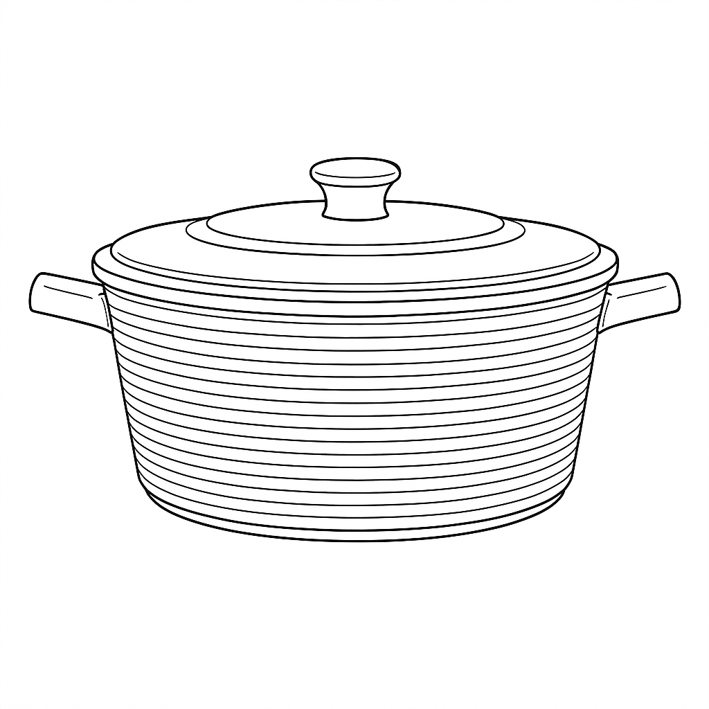 Customizable Modern Ribbed Casserole with Logo Stamp, Bespoke Stoneware Dutch Oven for Brand Tableware