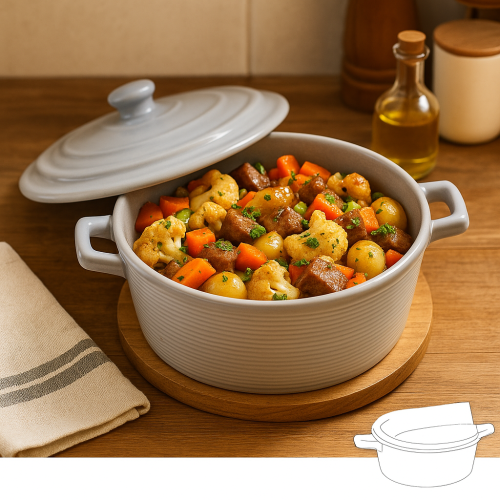 Stoneware Casserole Dish With Lid | Ceramic Casserole Dish Manufacturer